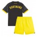 Otroški Nogometni dresi Borussia Dortmund Gostujoči 2023-24 Kratek Rokav (+ Kratke hlače)